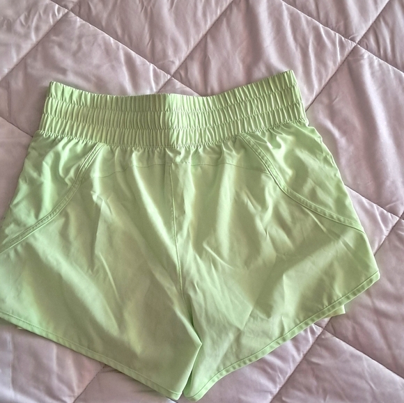 Women's Neon Green/yellow Shorts - Picture 2 of 6